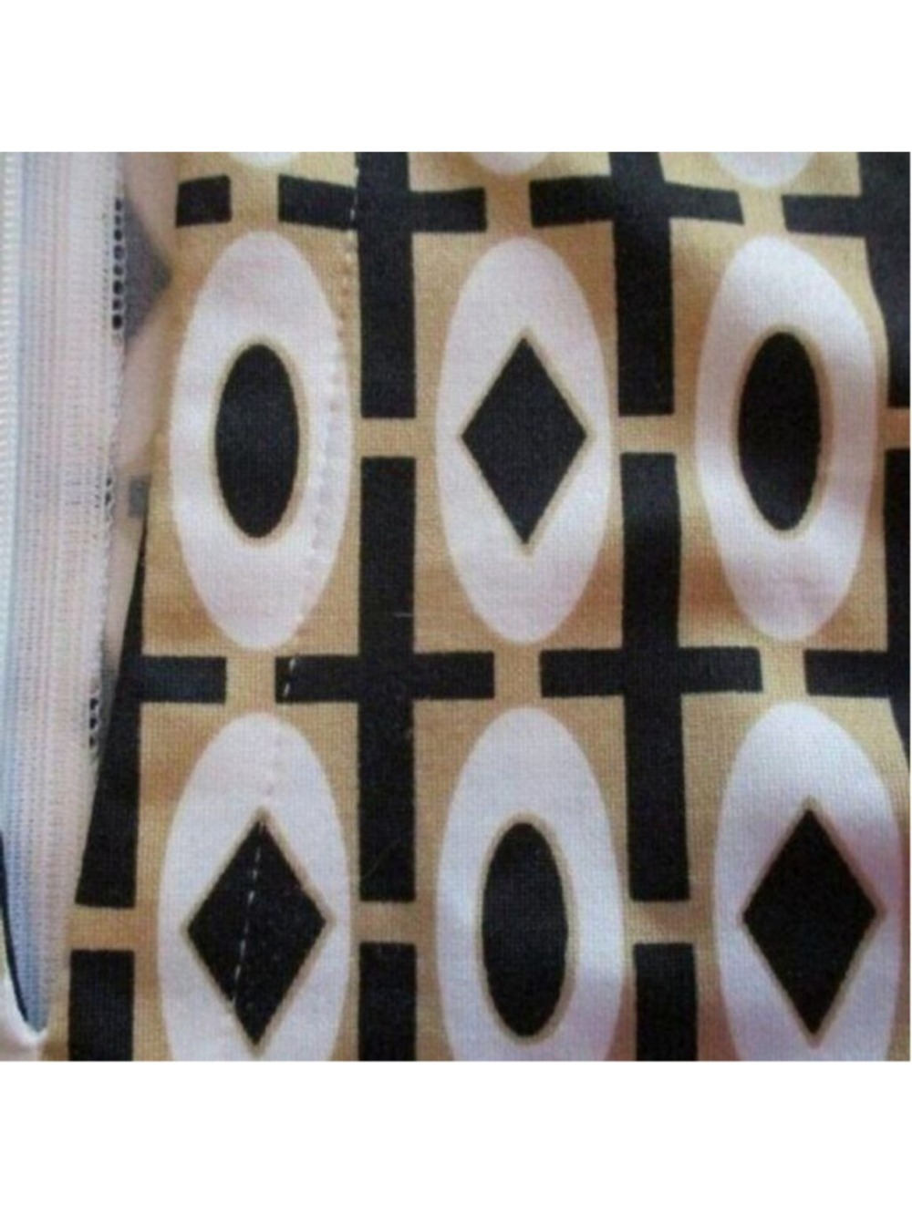 Julie Brown Tan Black Geometric Dress Small - Picture 5 of 6